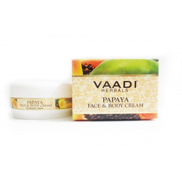 Крем Папайя для лица и тела  90гр  Vaadi Herbals